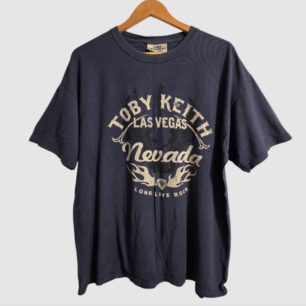 Vtg Toby Keith's T-Shirt XL Navy Double-Sided Las Vegas 2005 I Love This Bar